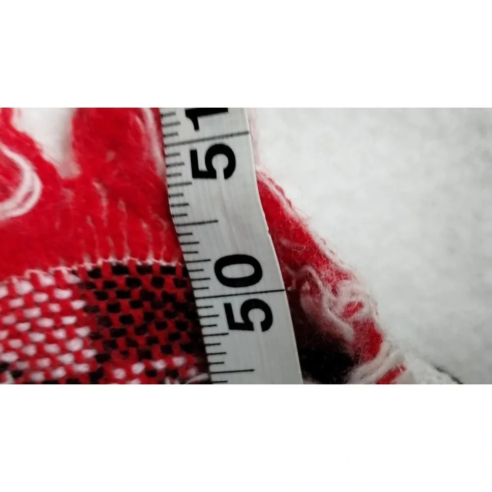 Let It Snow Snowman‎ Throw Blanket Winter Plaid Fringe 48x50 Christmas Décor
